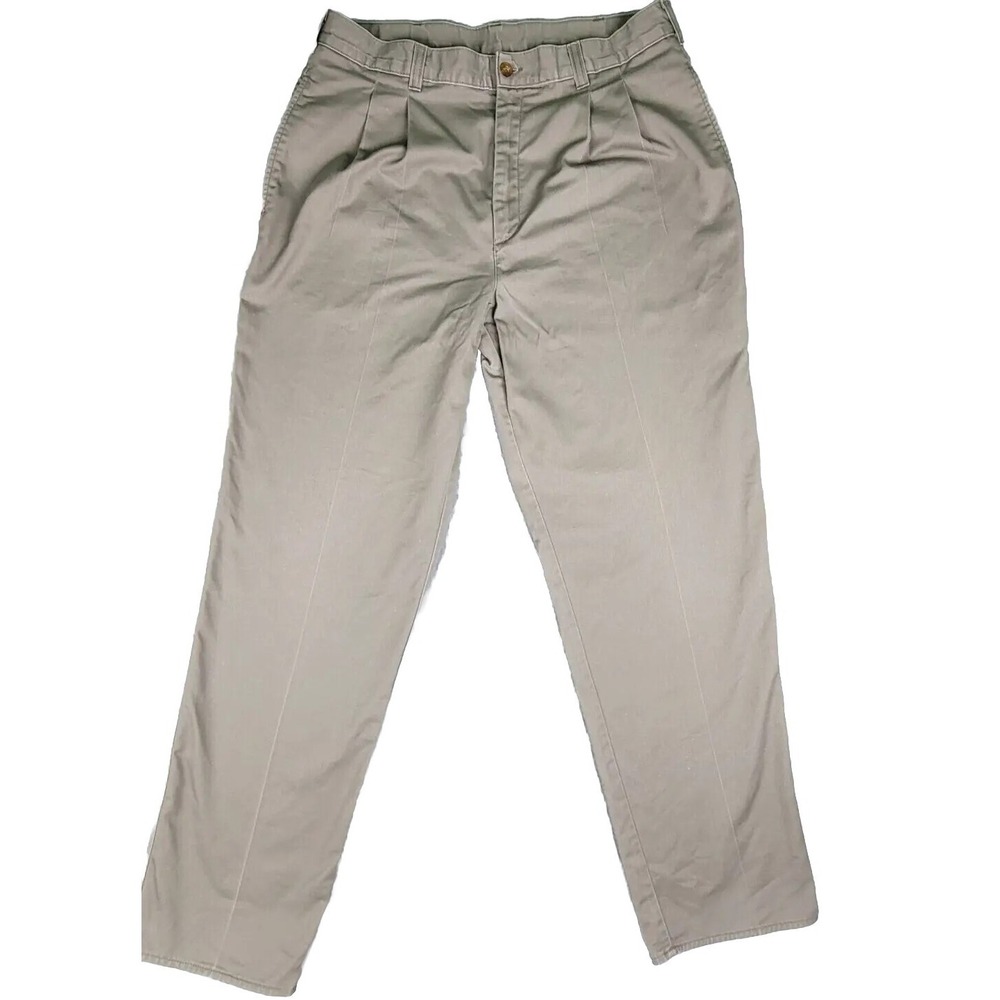 Duxbak Pleated Front Khaki Pants Beige / Tan‎ 36x32
